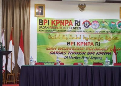 Work Shop Pullbaket Tipikor dan Rakernas BPI KPNPA RI Bahas Korupsi