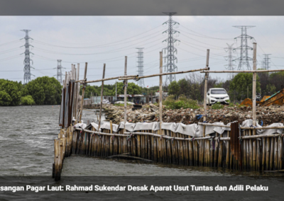 Rahmad Sukendar: Semua Pihak Wajib Bertanggungjawab atas Pagar Laut di Tangerang