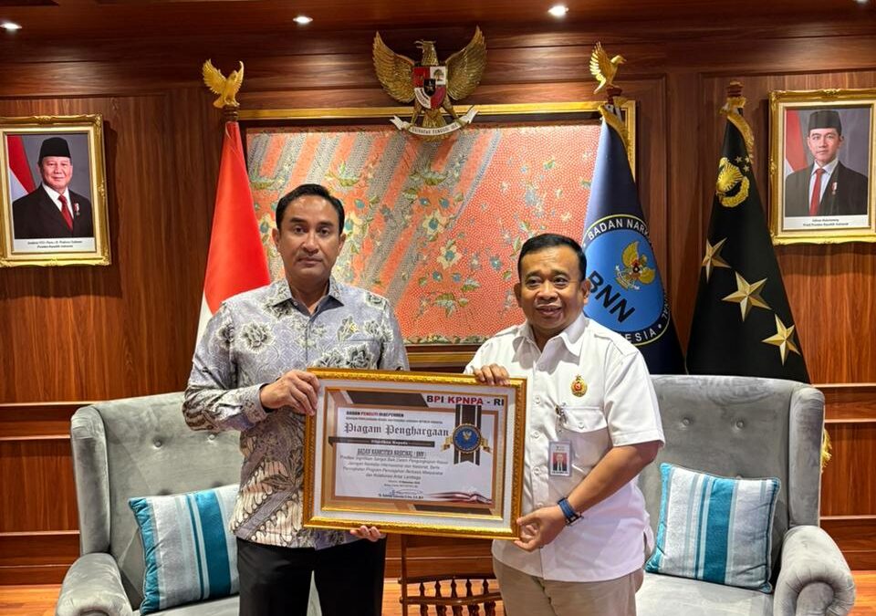 BNN Bawah Komando Suyudi Raih Apresiasi BPIKPNPA RI atas Pengungkapan Jaringan Narkoba